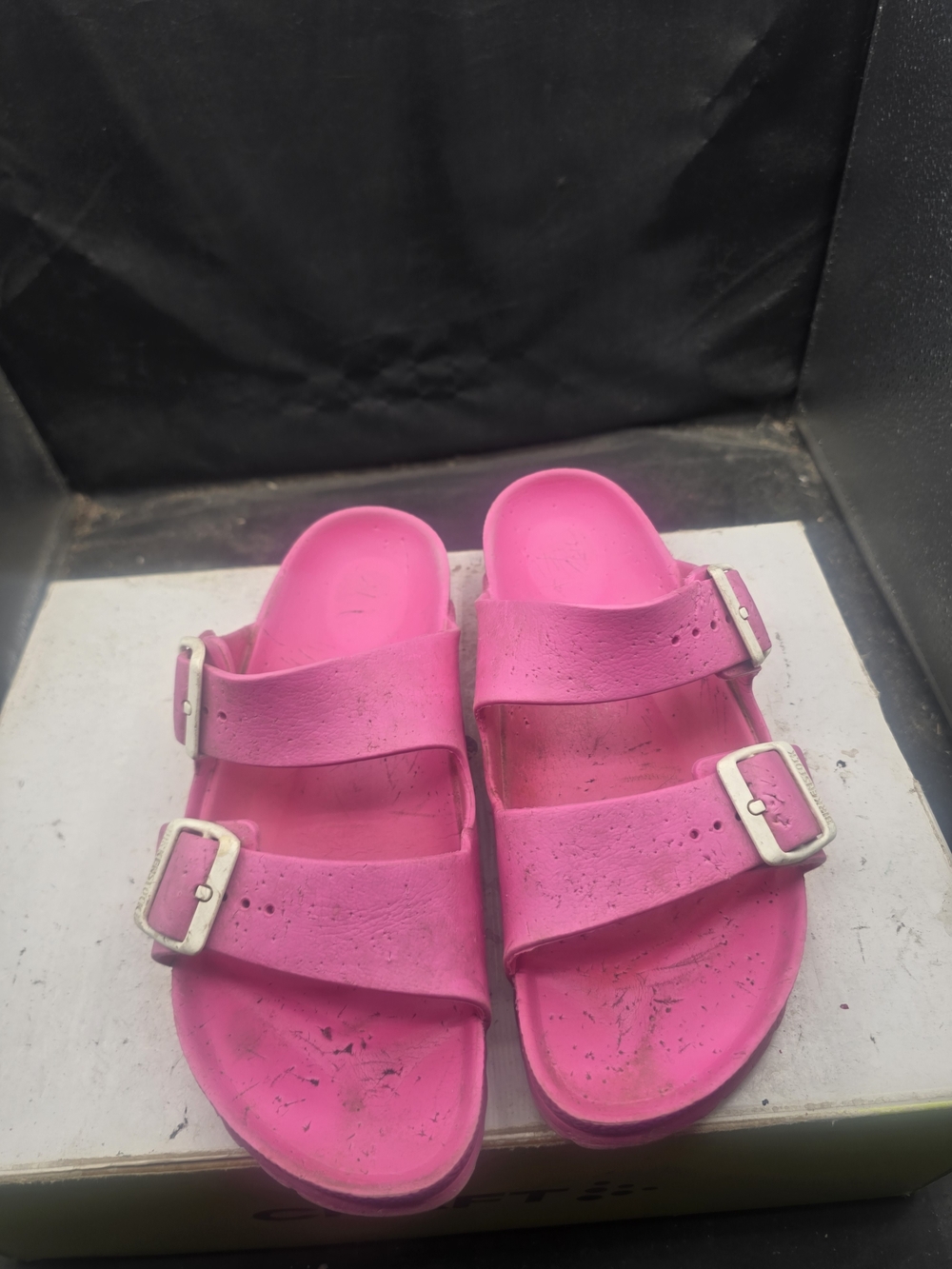 Birkenstock Hot Pink Double-Buckle Slide Sandals